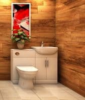 Saturn Furniture SAT001 Pack 1050mm Bathroom Vanity Basin WC Unit inc BTW Toilet